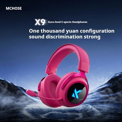 2025 Mchose X9 Headphone 3 Mode Bluetooth Headset Surround Sound Effect With Mic E-Sports Earphones Custom Accessories For Fps