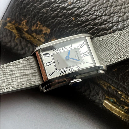 New MERKUR NH05 Rectangle Retro Casual Watch for Men Business Series Automatic Chorded Watch Relogio Sapphire White Watch