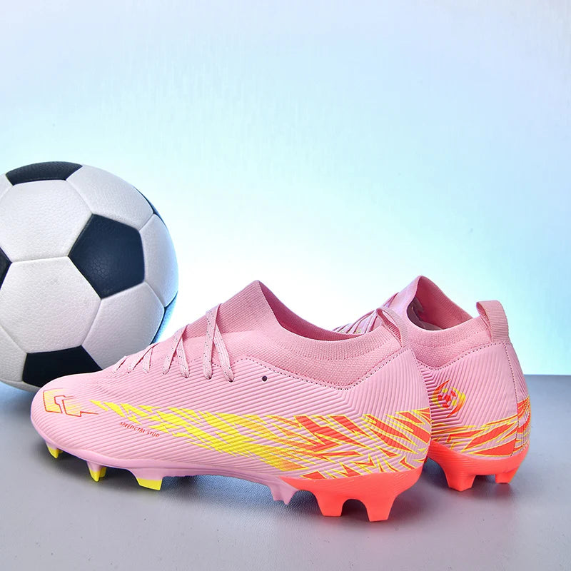 Nouvelles chaussures de football professionnelles pour hommes, chaussures de football antidérapantes, unisexes, respirantes, chaussures de futsal, nouvelles chaussures à crampons, livraison directe, ultralégères