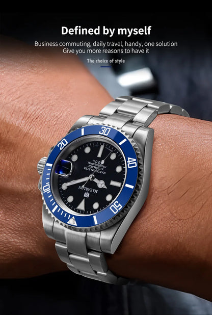 MACARLON Design New 41mm Mechanical Watch Men Sapphire Glass Luminous Stainless Steel Waterproof China NH35 Automatic Watch TOP