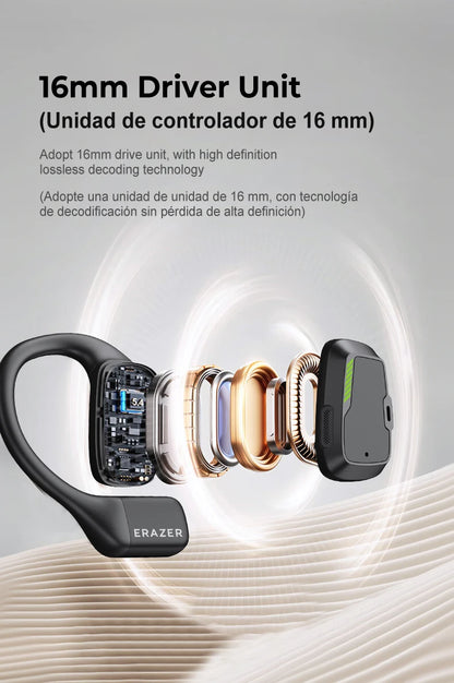 AI Earphone Translator Erazer XP6 Bluetooth 5.4 Wireless Earbuds – Real-Time 144 Languages Translation, Sleep ASMR Earphones, Deep Bass AI Headphones for Travel & Office