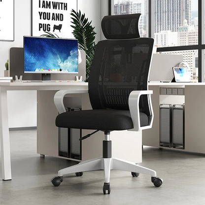Ergonomic Gaming Chair Office Chair with Adjustable Headrest, Lumbar Support, Liftable Seat, Swivel Design, Comfortable Home Office Chair