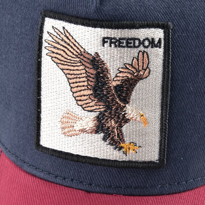 Gorras de camionero de moda con parche bordado de cabra. Gorra de béisbol Snapback «Four Seasons» para hombre y mujer, con visera ajustable.