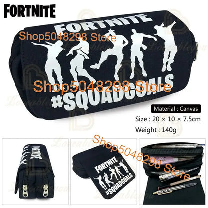 Conjunto de Mochila Fortnited 3PCS para Adolescentes e Estudantes, Saco de Viagem Fortress Night, Mochila Escolar 3D de Jogos Populares