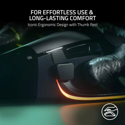 Razer Basilisk V3 Wired Gaming Mouse, 26000 DPI Optical Gaming Mouse with RGB Lighting, 11 Programmable Buttons, Ergonomic Wired Gaming Mouse for PC & Laptop