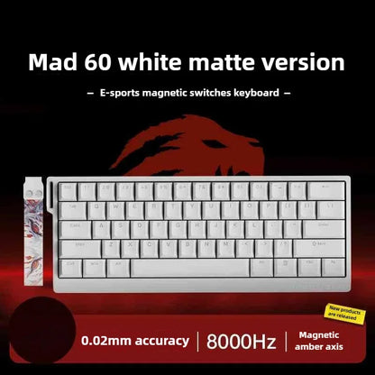 Teclado gaming FGG MAD60 RGB de eje magnético, dedicado para juegos, con hot-swap completo de teclas, respuesta rápida y personalización de nivel inicial