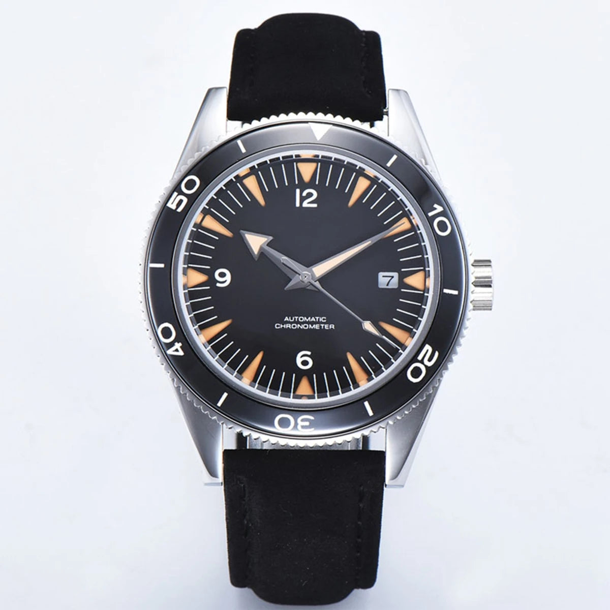 Custom Logo NH35 Movement Watch 10bars Mens 41mm Sapphire Ceramic Bezel Male Mechanical Clock Diver Sports Automatic Wristwatch