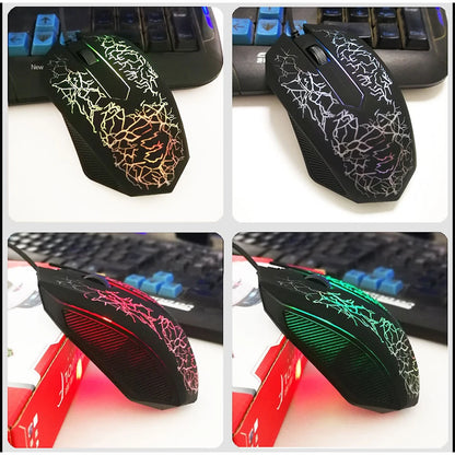 USB Wired Gaming Mouse RGB LED 2400 DPI Professional Gaming Mouse, Ergonomic USB Wired Gaming Mouse for PC, Laptop, Dota 2 & LOL