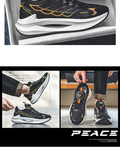 Zapatillas deportivas informales de verano transpirables para hombre, nuevas zapatillas de running de malla transpirable, modernas y versátiles, con hebilla giratoria, adecuadas para deportes al aire libre y para el día a día