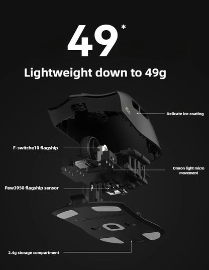 ATK X1 SE Wireless Gaming Mouse 26K DPI PAW3395 Sensor, Lightweight 2.4GHz Gaming Mouse for PC & Mac