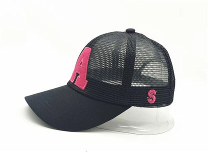 Summer autumn Kid Boy Cartoon Letter Embroidered Baseabll Caps Children Girls Outdoor Leisure Mesh Sport hats