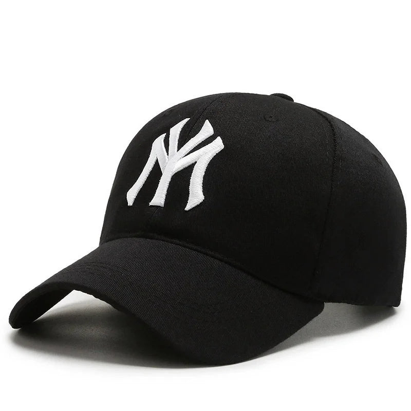 Modebaseballkasketter i bomuld med broderede bogstaver, justerbar, unisex, hiphop, trucker-kasket, afslappet snapback-kasket, udendørs sport, hverdags-kasket