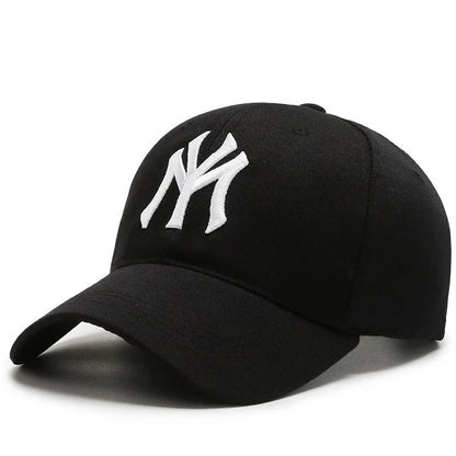 Modebaseballkasketter i bomuld med broderede bogstaver, justerbar, unisex, hiphop, trucker-kasket, afslappet snapback-kasket, udendørs sport, hverdags-kasket