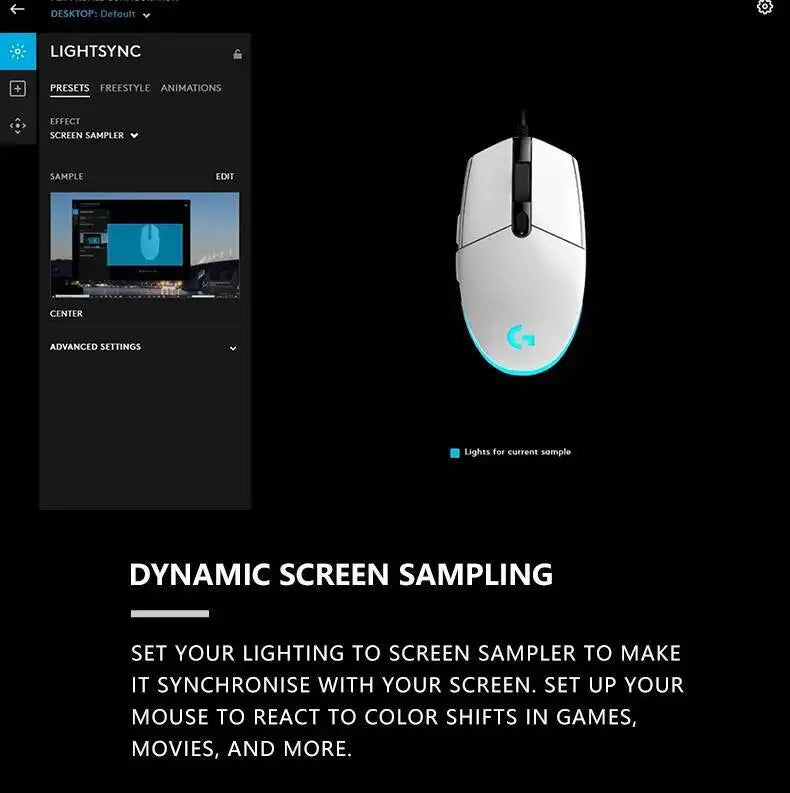 Logitech G203 LIGHTSYNC Wired Gaming Mouse 8000 DPI RGB Sensor, 6 Buttons Mechanical Tensioning USB Mouse for Gaming & Office