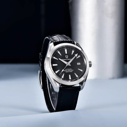 Relógio de luxo para homem PAGANI DESIGN – Modelo automático mecânico (calibre 8215), em aço inoxidável, estanque, com indicador de data e ponteiros luminescentes