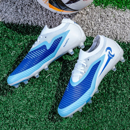 Męskie buty piłkarskie do sportu na świeżym powietrzu dla chłopców, z długimi kolcami, antypoślizgowe, oddychające, do meczów i treningów, buty piłkarskie dla dorosłych, wygodne
