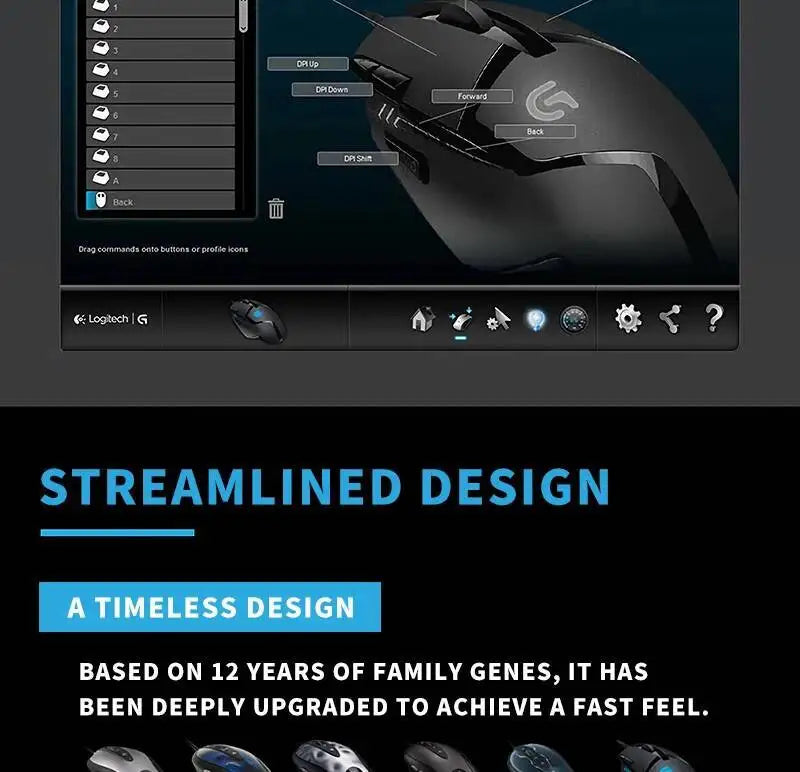 Logitech G402 Wired Gaming Mouse, 4000 DPI Gaming Mouse with 8 Programmable Buttons, 32-Bit ARM Processor, USB Optical Gaming Mouse for PC Gaming & Work