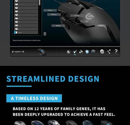 Logitech G402 Wired Gaming Mouse, 4000 DPI Gaming Mouse with 8 Programmable Buttons, 32-Bit ARM Processor, USB Optical Gaming Mouse for PC Gaming & Work