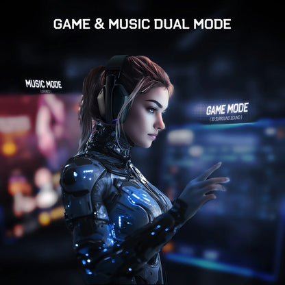 EKSA 2.4GHz Wireless Gaming Headset with Mic – Bluetooth Gaming Headphones for PC, PS5 & Xbox, Ultralight Foldable Over-Ear Headset