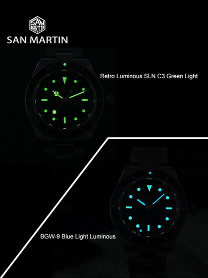 San Martin Vintage 38mm 6200 Diver Watch New Upgraded for Men Luxury NH35 Automatic Mechanical Sapphire Waterproof 200m Relojes