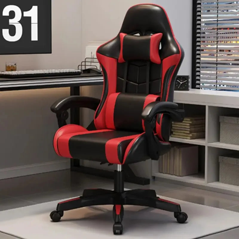 Ergonomiczny fotel gamingowy do domowego biura na długie godziny, dla streamerów, regulowany, odchylany, lekki i wytrzymały