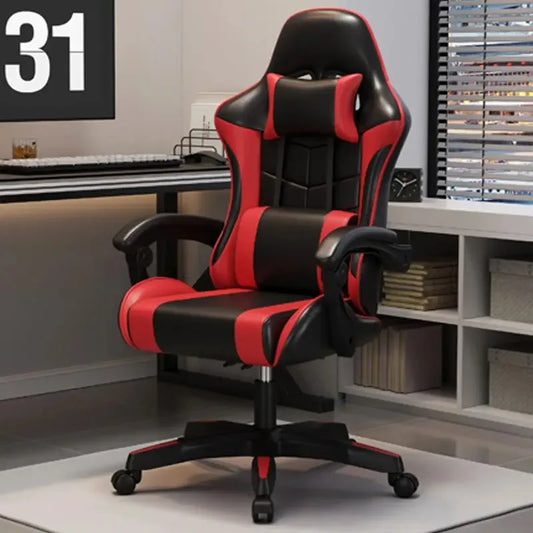 Cadeira Gaming Ergonómica para Escritório em Casa, Longas Sessões, Streamers, Reclinável Ajustável, Leve e Duradoura