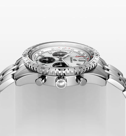 Męski zegarek chronograf BERNY – wielofunkcyjny zegarek kwarcowy w stylu lotniczym, wyposażony w datownik, szafirowe szkło i doskonałą luminescencję – luksusowy męski zegarek na rękę