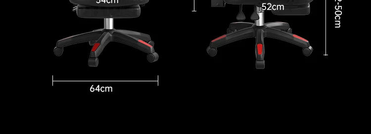 Ergonomic Office Chair with Back Support Design, Adjustable Height Gaming Chair, Reclining Swivel Computer Chair with Armrests & Footrest
