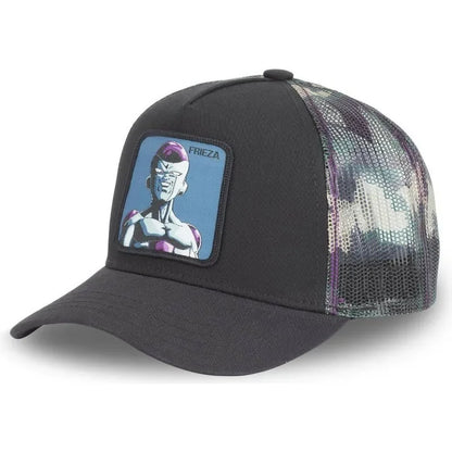 Cappellino da viaggio estivo Dragon Ball Buu Goku per uomo, con visiera, ricamo, stile hip-hop, visiera parasole, regolabile, in rete, tipo "trucker"