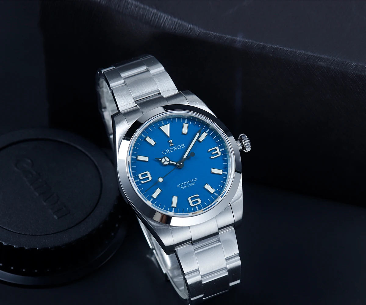Cronos EX Diver Mechanical Men Watch 39mm Automatic PT5000 / Miyota 90S5 Sapphire Glass Bushed Bracelet Glide Clasp 10ATM L6031