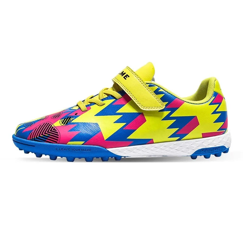 Kelme Children's Soccer Shoes TF Nail Shoes for Elementary School Students Artificial Grass Five-a-Side Football Shoes
