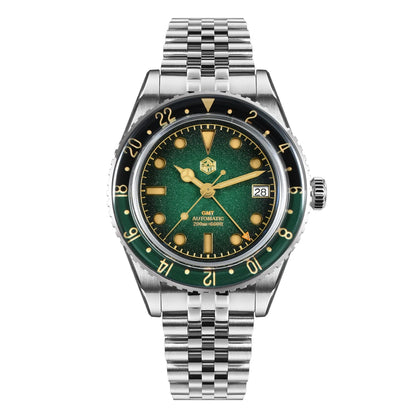 San Martin 2025 Men's Watches Retro NH34 GMT Sandwich Dial 40mm Bidirectional Sapphire Bezel Luxury Sports Watch 20Bar SN0134