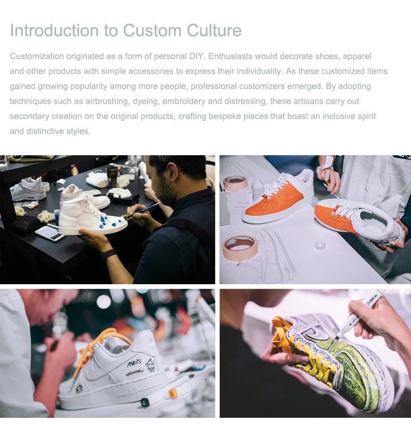Custom Sneakers Nike Big River Immersed Moon Golden Emperor Burning Sky Flame Scorched Texture Gold Foil with Gift Bag For Men