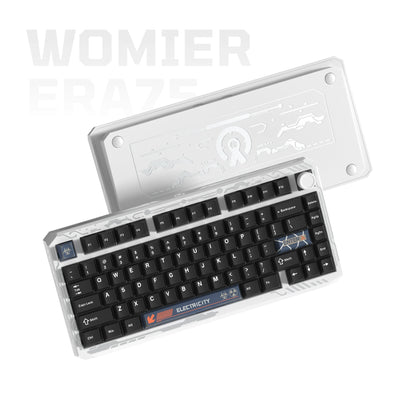 Womier ERA75 V2 75% Wireless Aluminum Mechanical Keyboard with VIA/QMK Knob 3-Mode Gasket Hot Swappable Keyboard for PC Computer