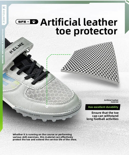 Kelme Children's Soccer Shoes TF Nail Shoes for Elementary School Students Artificial Grass Five-a-Side Football Shoes