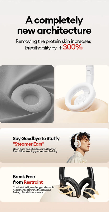 Choice Lenovo Gaming Headset Wireless Bluetooth 6.0 Earphones Foldable Sport Over Ear Headphone with HD Mic Gifts LS116