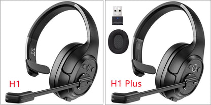 EKSA H1 Bluetooth 5.0 Headset Wireless Headphones With Mic Ai ENC Noise Cancelling Office Earphones For Driver Call Center Skype