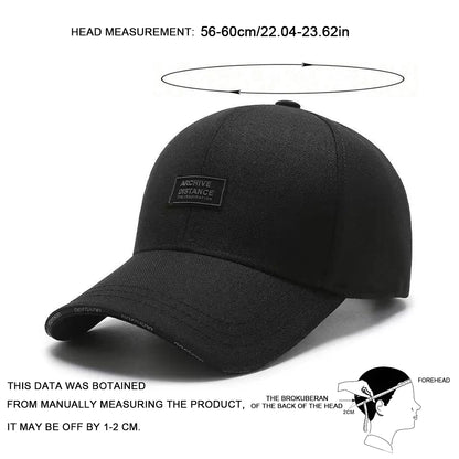 Unisex ARCHIVE DISTANCE Embroidery Baseball Caps Spring Autumn Outdoor Adjustable Casual Hats Sunscreen Hat Sports Cap