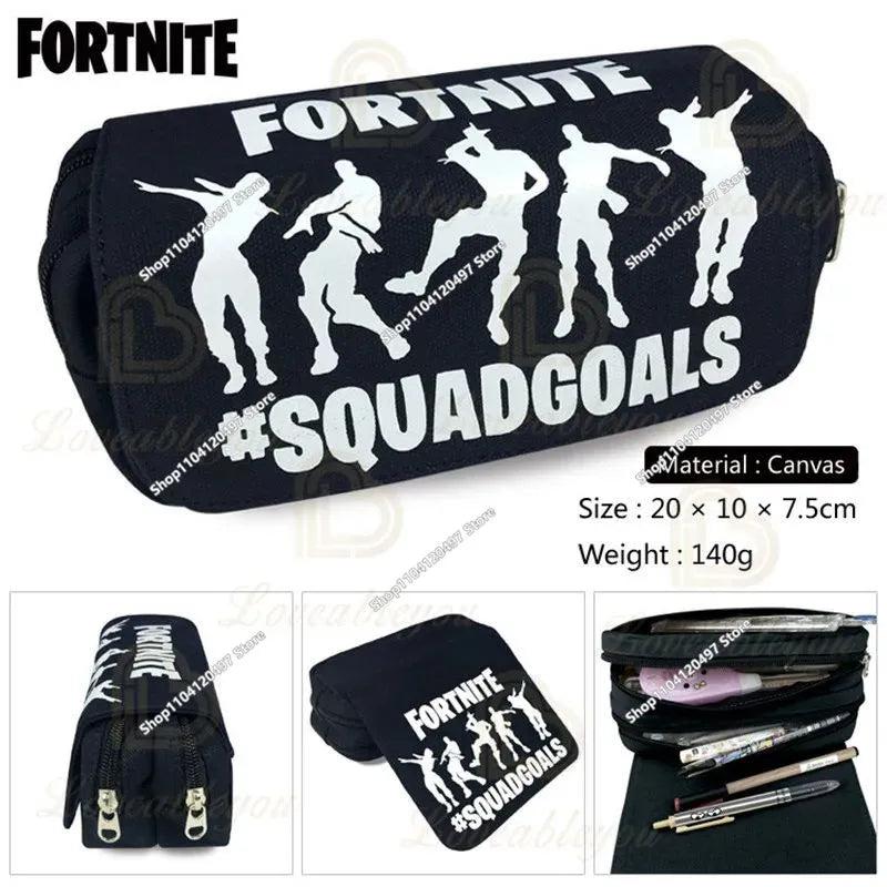 Fortnite Battle Royale Pencil Case for Kids Cartoon Stationery Storage Pen Box School Supplies Birthday Gift