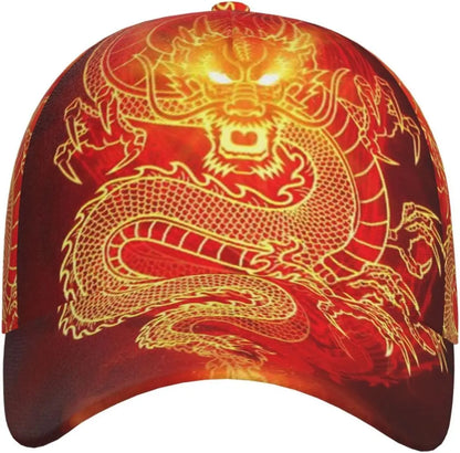 Dragon Snapback-Kappe, Herren-Baseballmützen, Herren-Sonnenhut, verstellbare, coole Trucker-Kappe für Damen und Herren