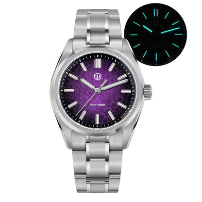 Watchdives New WD0003B Aventurine Dial Watch VH31 Quartz Movement Sapphire Crystal Luminous 100m Waterproof 36mm Vintage Watch