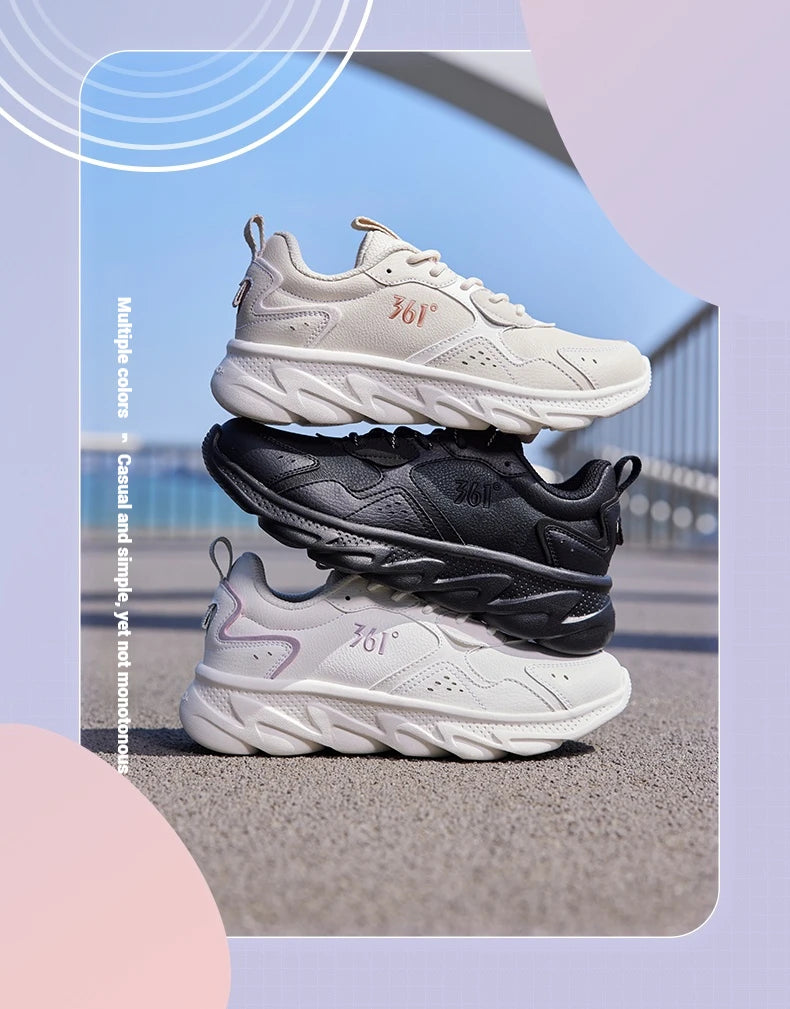 361 Degrees Women's Running Sports Shoes Shock Absorption Rebound All-match Fashion Comfortable Sneakers Male 682232237