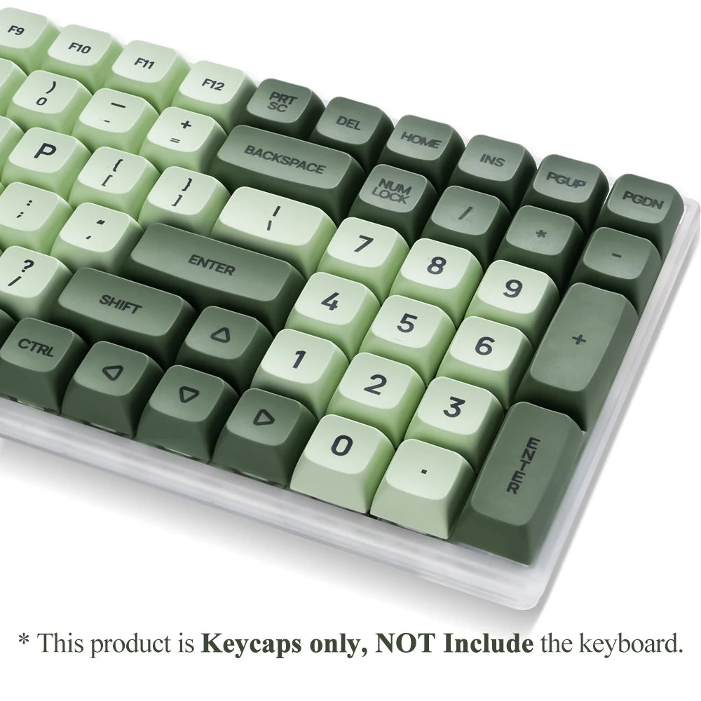 125 Keys XDA PBT Keycaps Set Matcha Green for 61/64/68/75/87/98/104/108 Keys Mechanical Keyboard for Cherry/Gateron/Otemu/Kailh