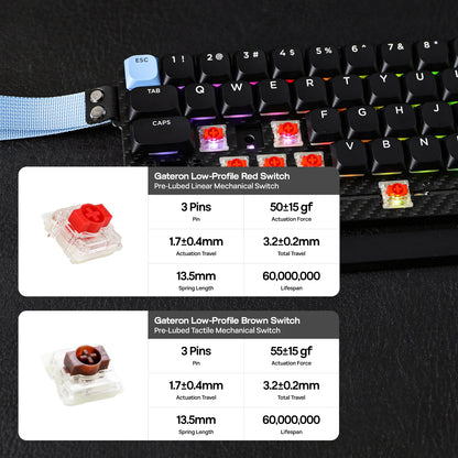EPOMAKER Carbon60 60% QMK/VIA ANSI VIA Wired/Bluetooth 5.0/2.4GHz Wireless Portable Mechanical Keyboard Carbon Fiber Case