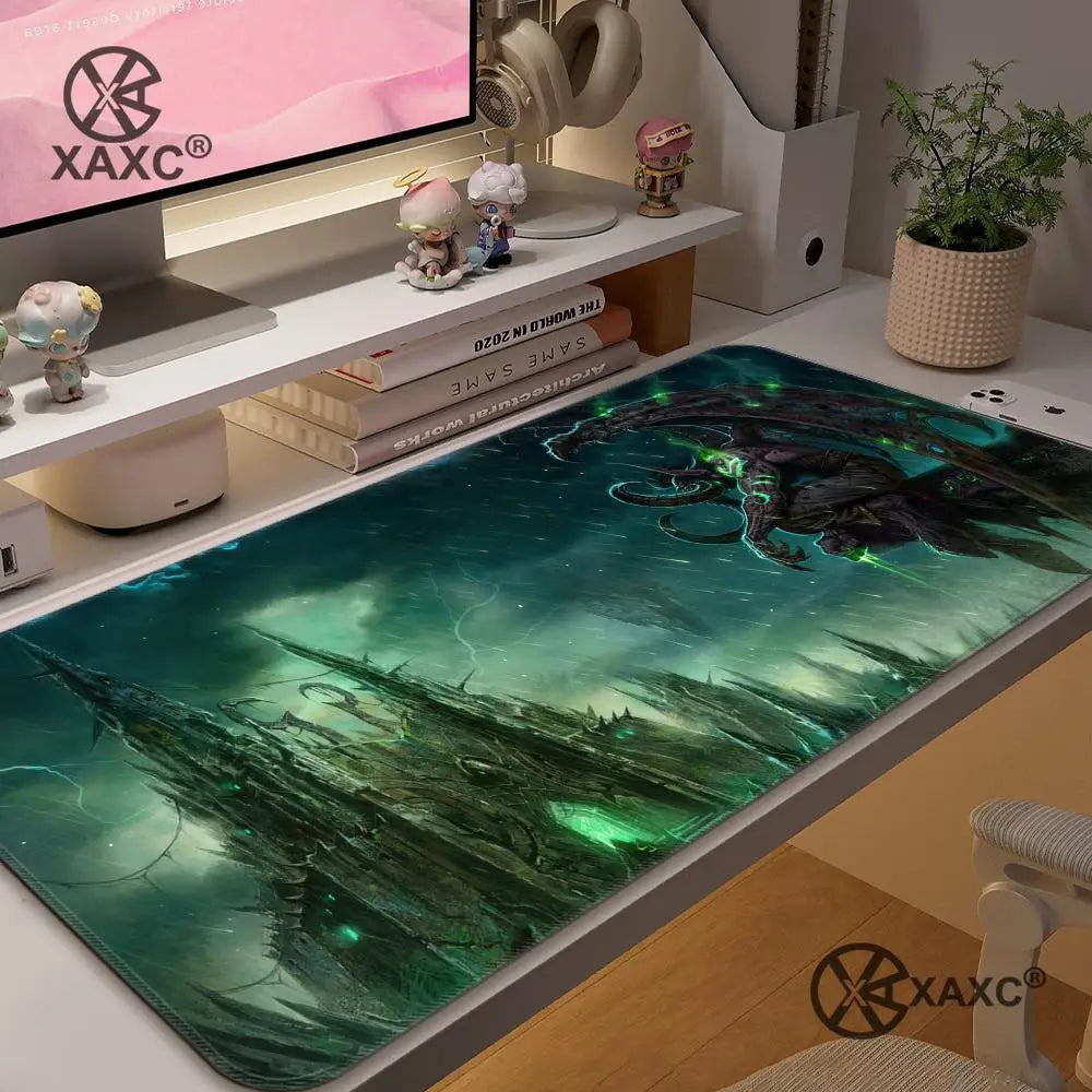 Lich King World Of Warcraft XAXC Mouse Pad large keyboard mouse desk pad non-slip rubber gaming mouse pad laptop mouse carpet