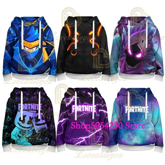 3D printani Fortnite hoodie s lamom Battle Royale, crtani sweatshirt za muškarce i žene, majica s kapuljačom Game Hero za tinejdžere