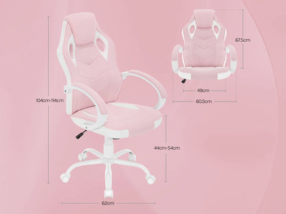 WOLTU Ergonomic Gaming Chair High Back Office Computer Chair with Adjustable Height, 360° Swivel, Reclining Tilt, Racing Style Executive Desk Chair