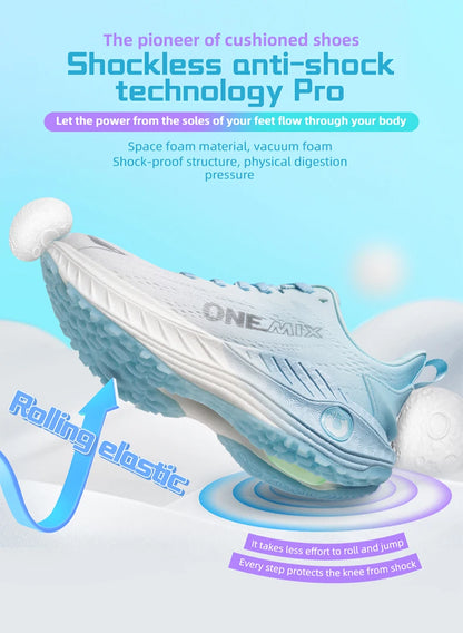 ONEMIX Casual Running Shoes Breathable Summer Jogging Shoes Men Lightweight Women Gym Shoes Outdoor Male Cushion Sports Shoes