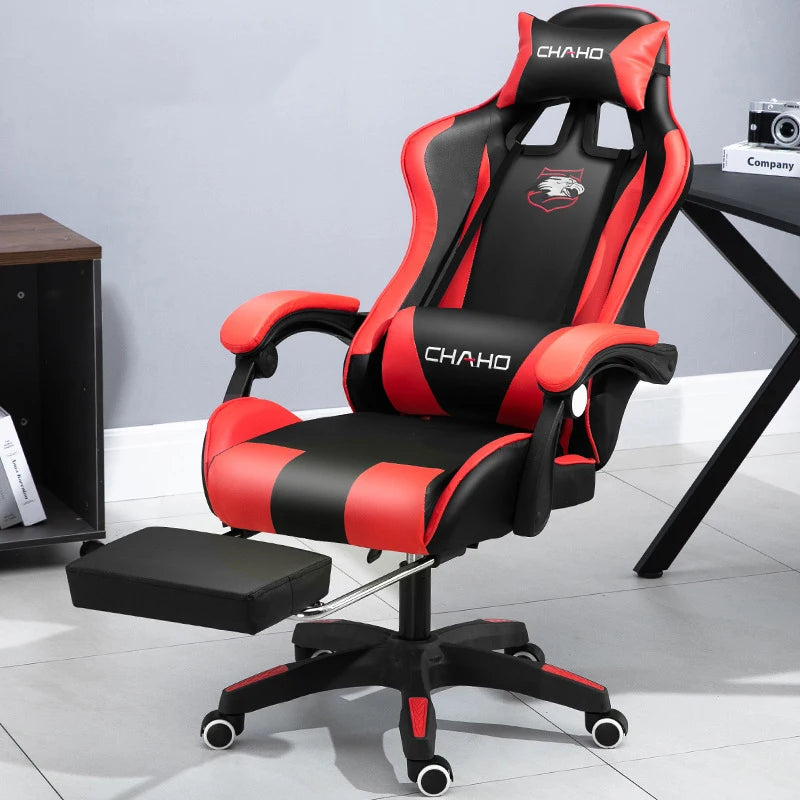 Joylive WCG Ergonomic Gaming Chair Leather Computer Chair Reclining Racing Office Chair with Adjustable Armrests for Gaming Room