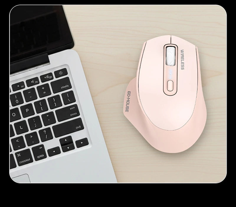 Wireless Tri-Mode Gaming Mouse with Bluetooth & 2.4G Dual Receiver, Rechargeable Wireless Gaming Mouse with Battery Display for PC, Laptop & Office